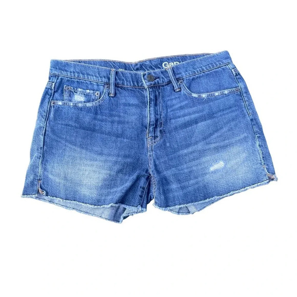 GAP WOMENS DISTRESSED DENIM SHORTS - Picture 1 of 4